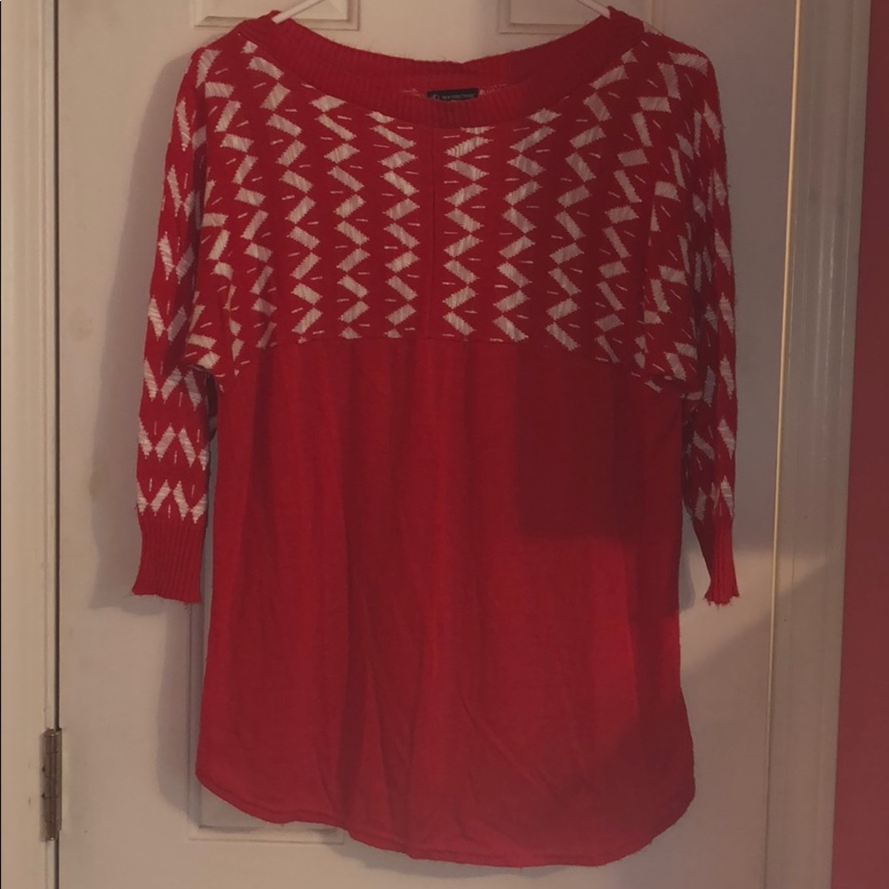 Red and White Sweater